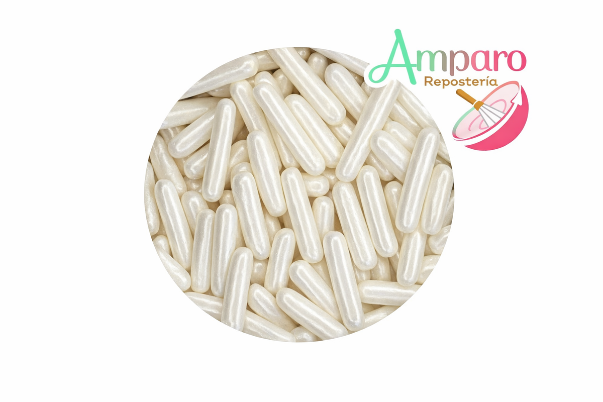 Sprinkles Rods Blanco 50 g – Decoración Premium para Repostería