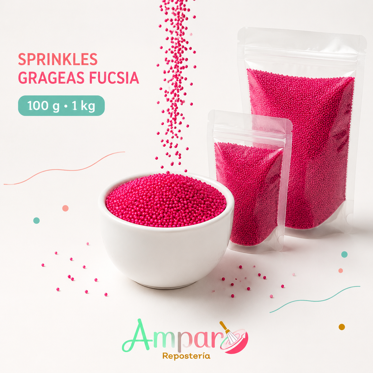 Sprinkles Grageas Fucsia