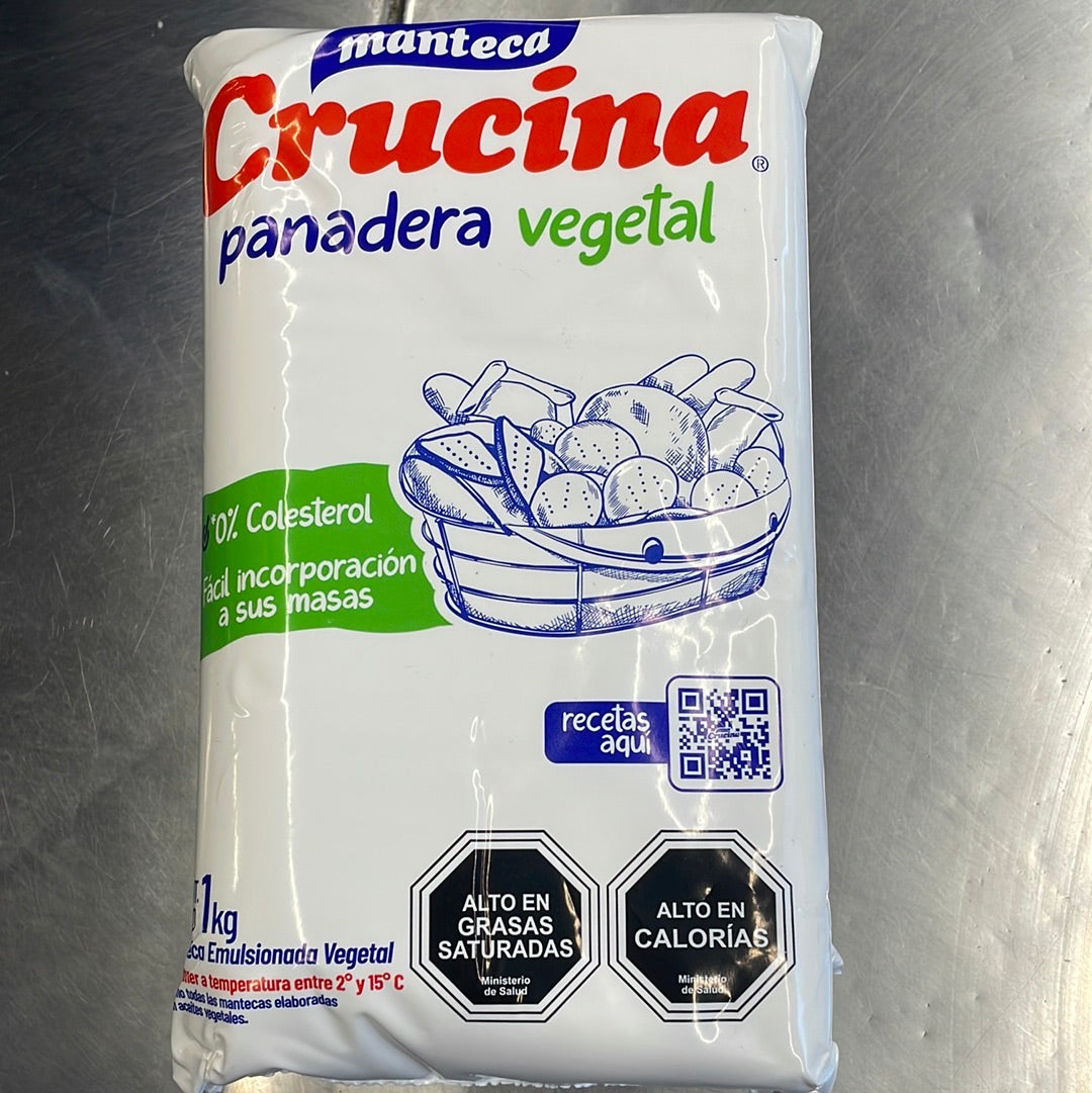 Manteca Crucina Panadera Vegetal 1 Kilo | Amparo Repostería