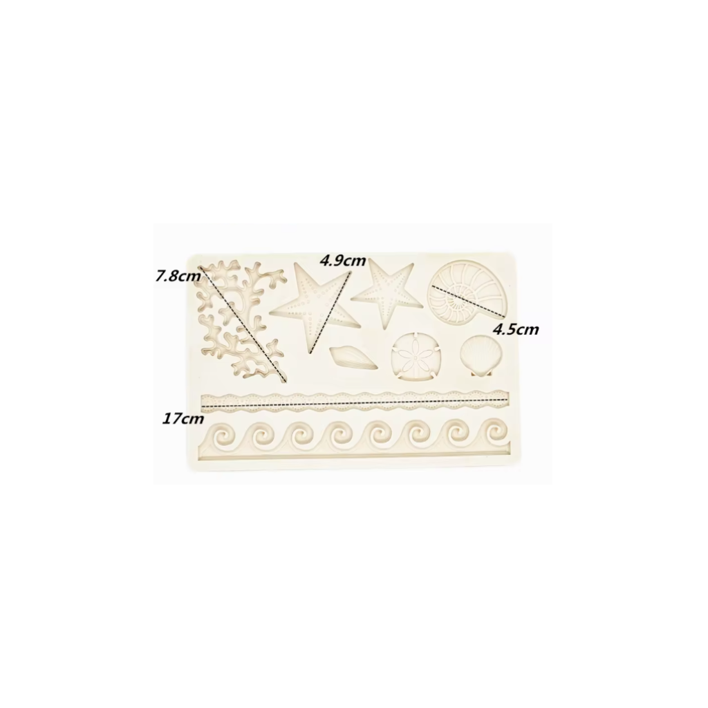 Molde silicona oceano