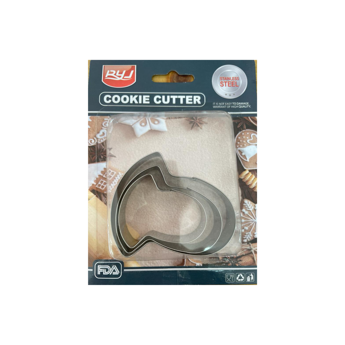 Cortador de galletas campanas 3 piezas