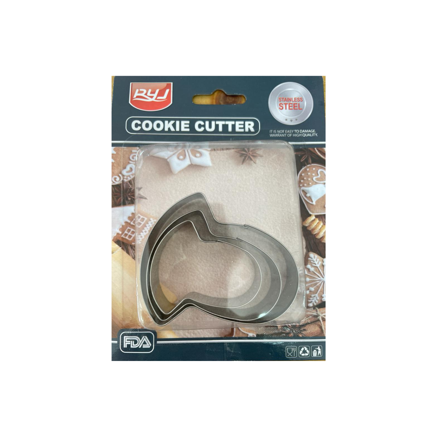 Cortador de galletas campanas 3 piezas