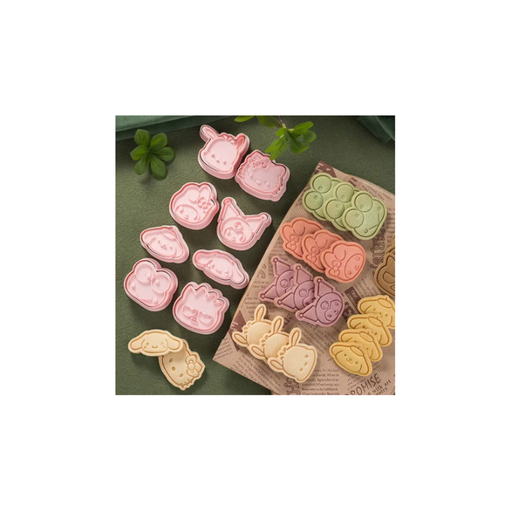 Cortador de Galletas Set Hello kitty- Kuromi -Cinnamoroll 8 piezas