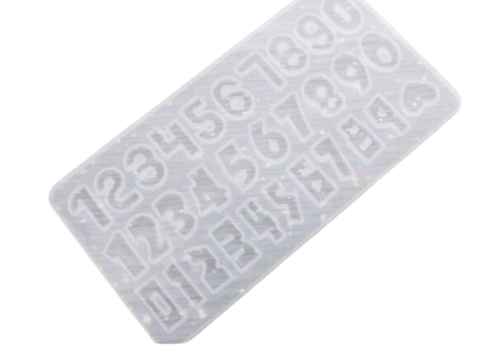 Molde de silicona para resina numeros