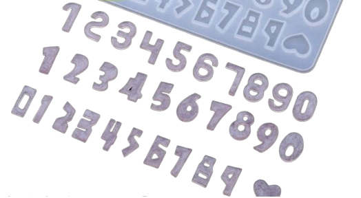 Molde de silicona para resina numeros