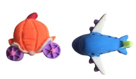 Molde silicona aviones y carroza reposteria