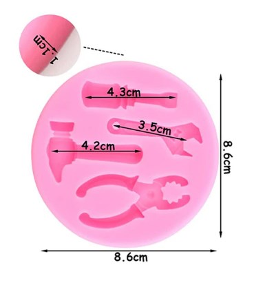 Molde de Silicona Herramientas 4 cavidades