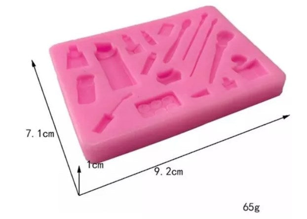 Molde silicona maquillaje
