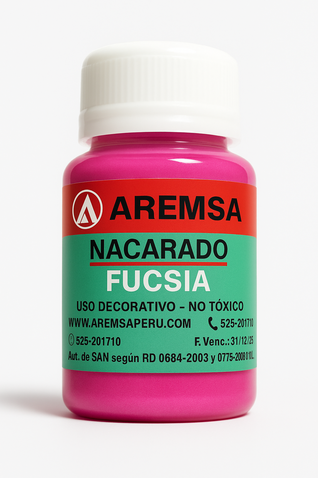 Polvo Nacarado Fucsia Aremsa 6 gr. Repostería