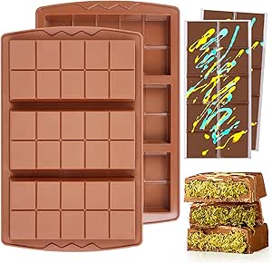 Molde de silicona para chocolate barra Dubái 3 cavidades