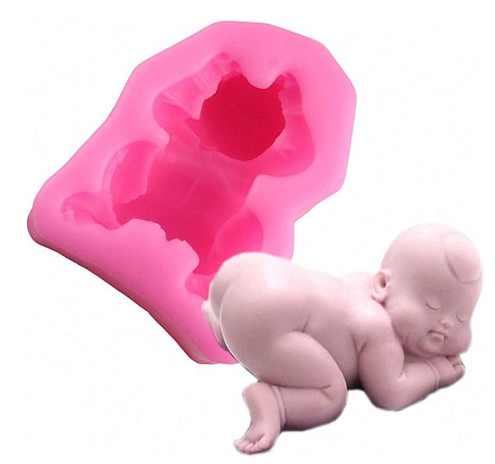Molde silicona bebe recien nacido baby shower
