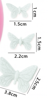 Molde de Silicona Mariposas 3 cavidades