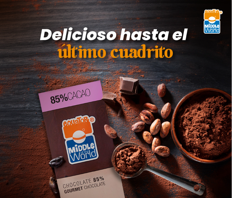 Chocolate 85% cacao 500 gr. barra Middle of the world