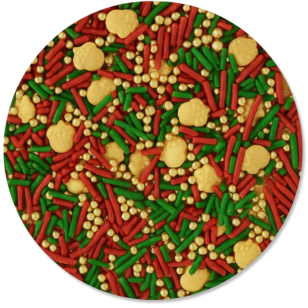 Sprinkles Navidad Dorado &amp; Clásico – 80 gramos