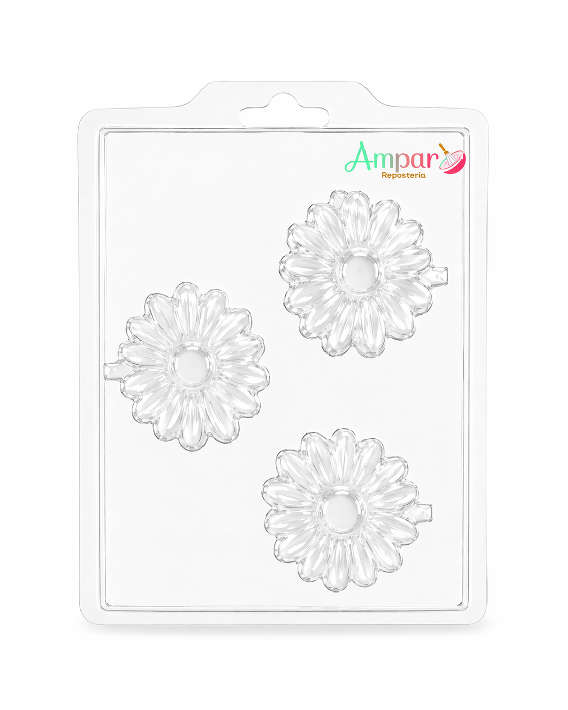 Molde Acetato Floral 3 Cavidades | Chocolatería y Repostería