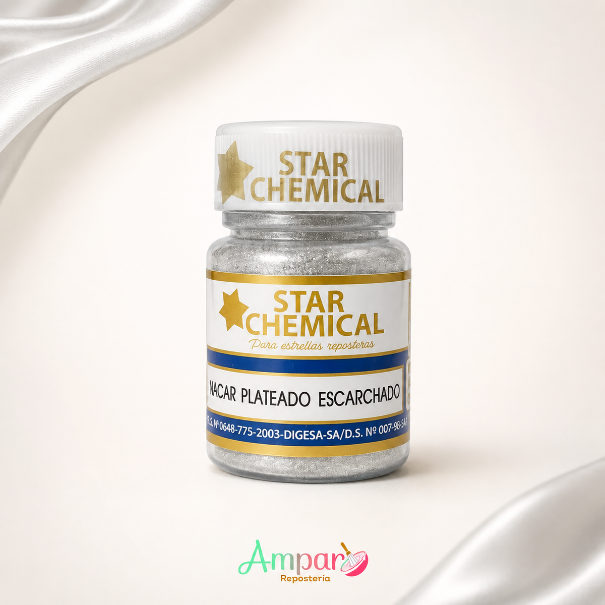 Nacarado Plateado Escarchado Star Chemical 5 gr.