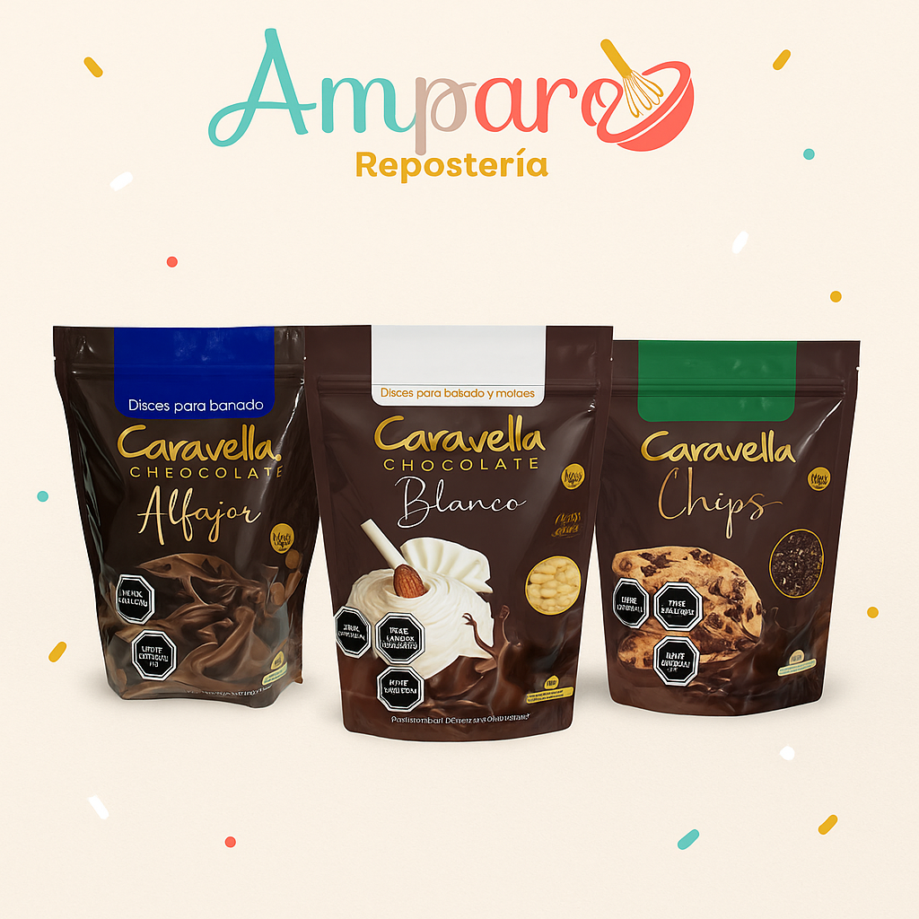 Cobertura Chocolate Caravella (FIJO ) Pack 3 kilos