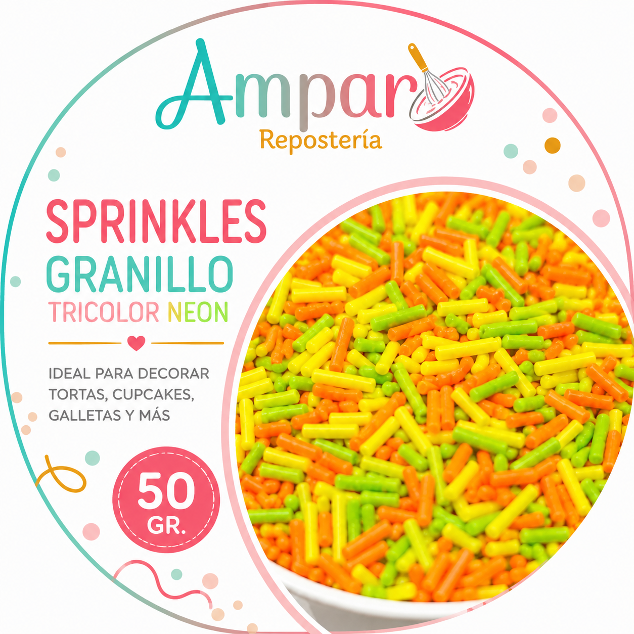 Sprinkles Granillo Tricolor Neon