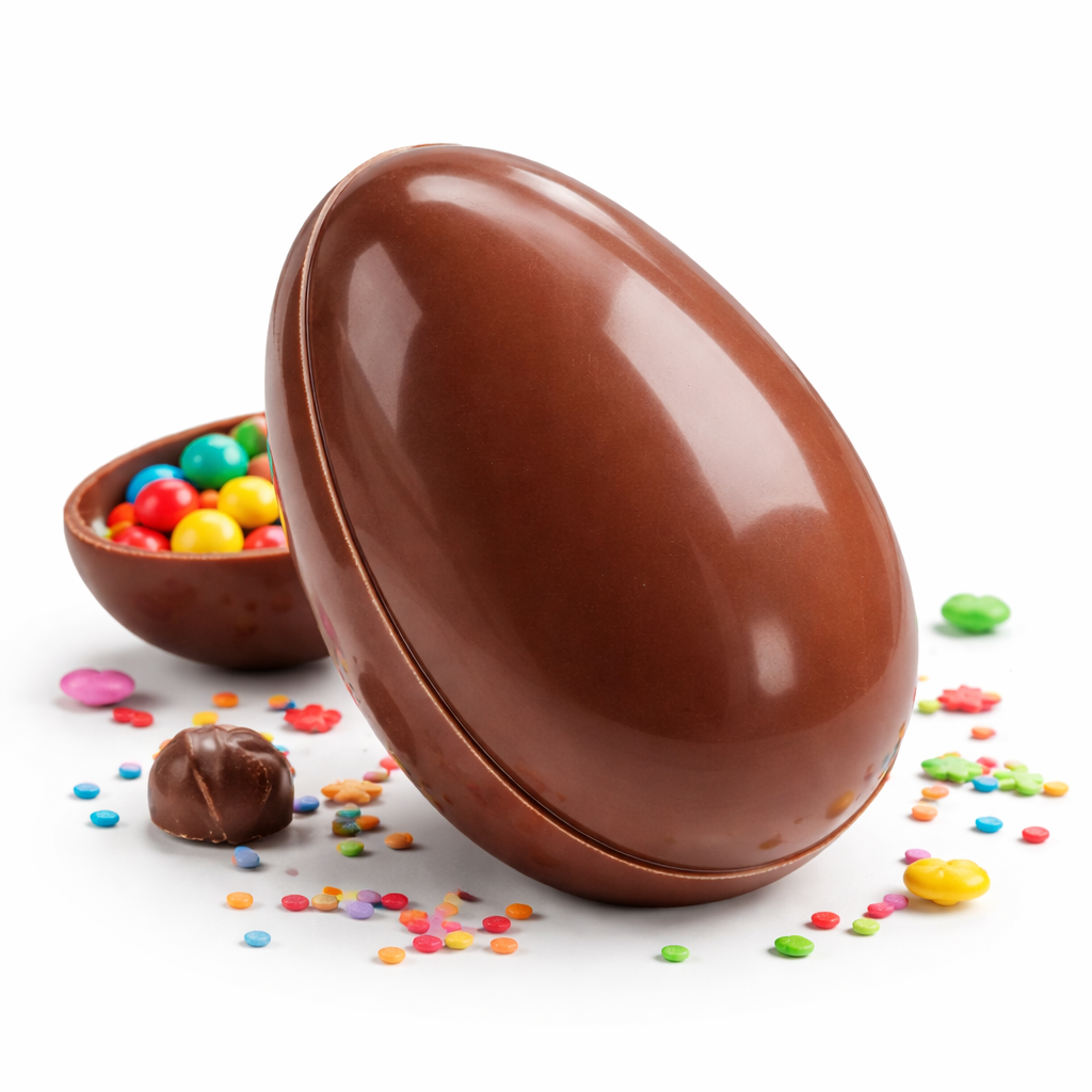 Molde de Acetato Huevo de Chocolate 7×10 cm – 2 Cavidades