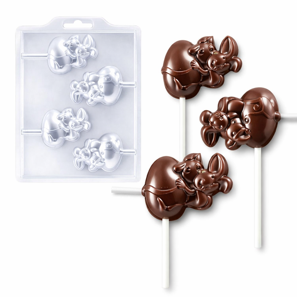 Molde Acetato Conejo de Pascua | Paletas de Chocolate