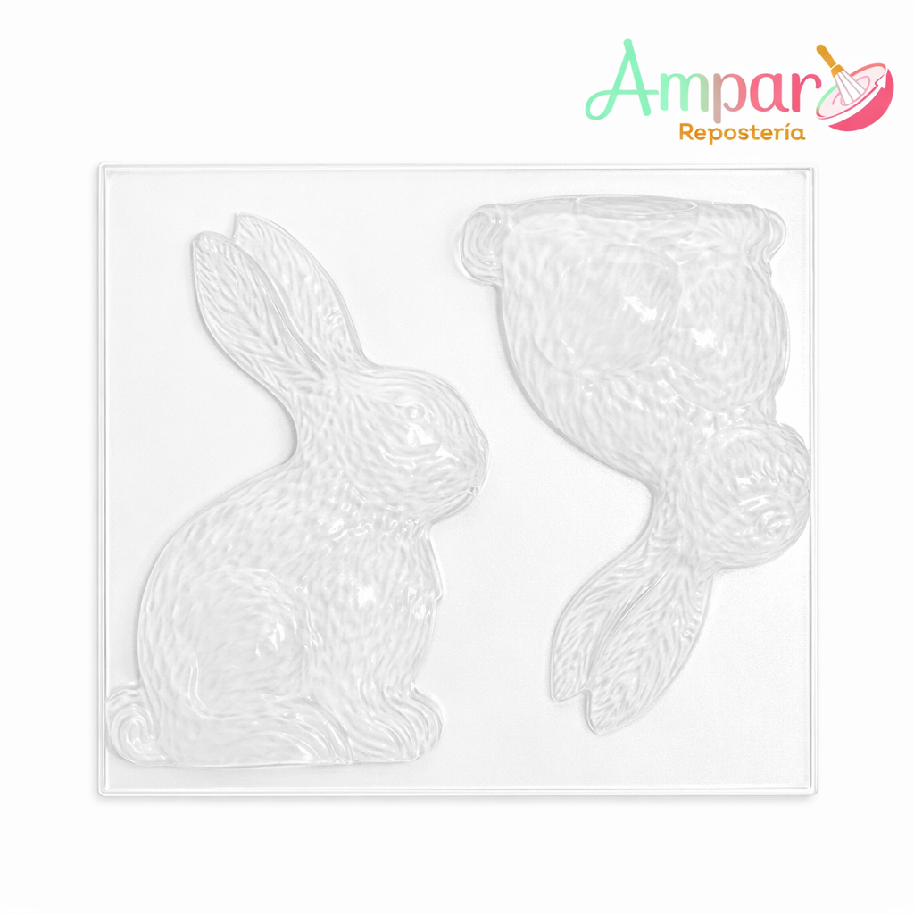Molde Acetato Conejo para Chocolate de Pascua 🐰🍫