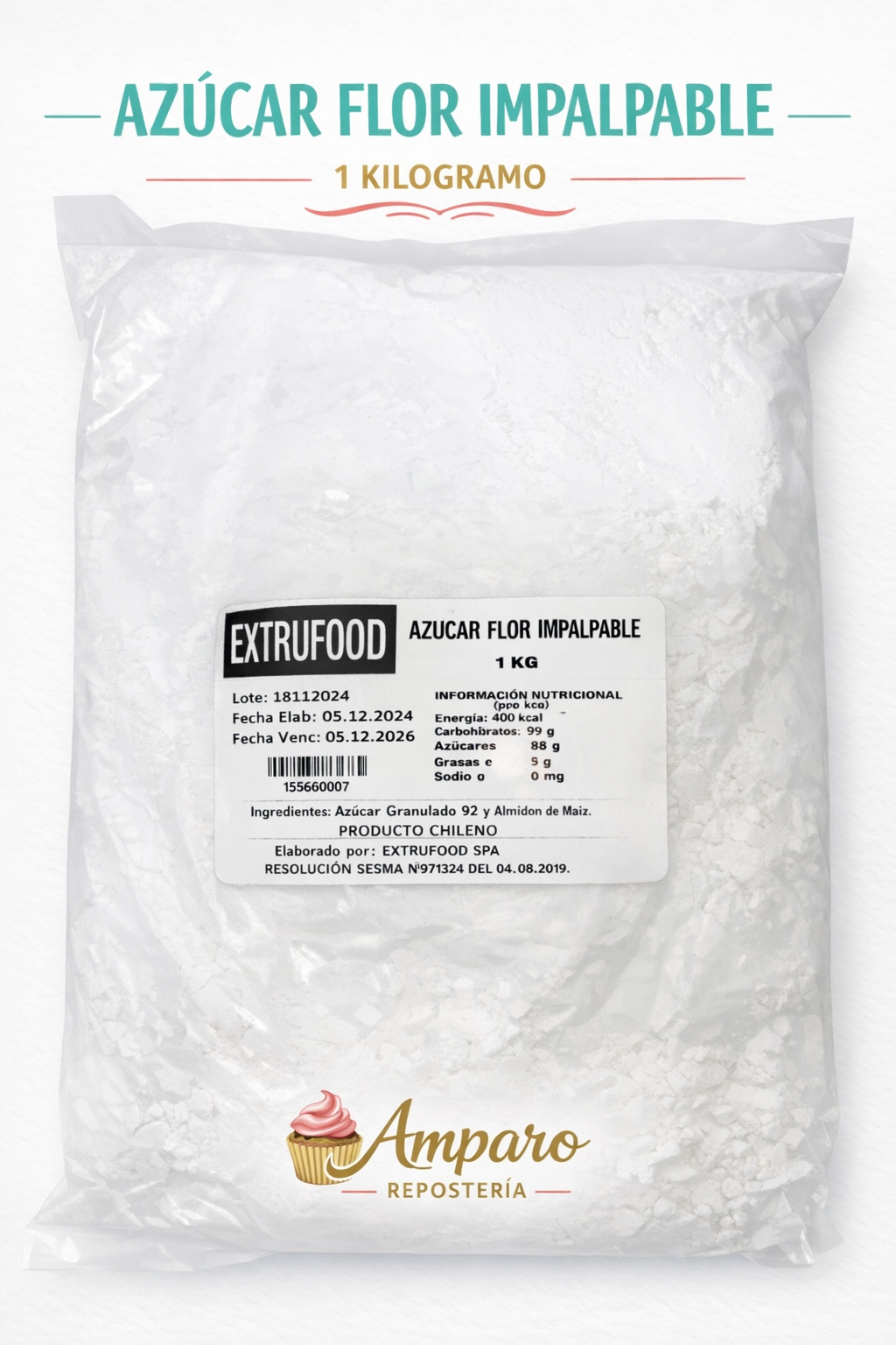 Azucar flor impalpable  molex 1 kg