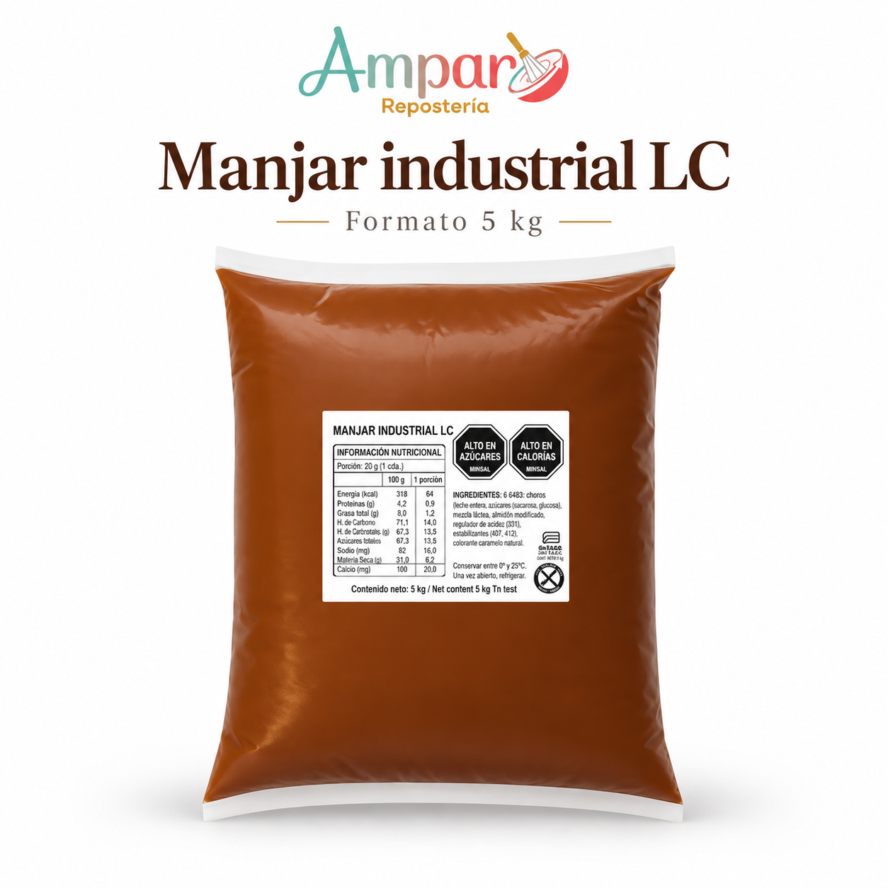 Manjar Colun Industrial 5 kg – Apto Celíacos / Libre de Gluten