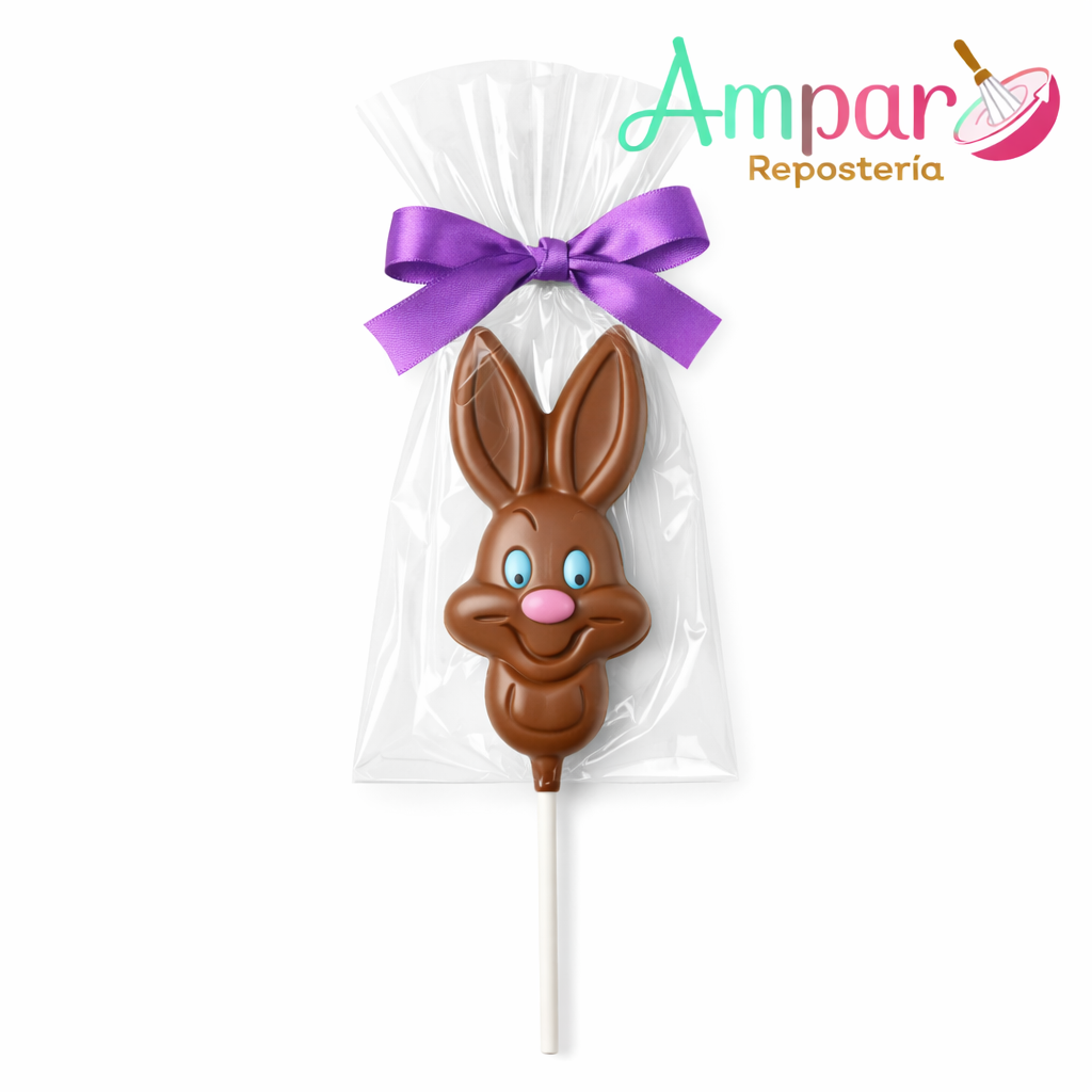 Molde Acetato Conejo Chocolate Paleta 13 cm – Molde Pascua Repostería