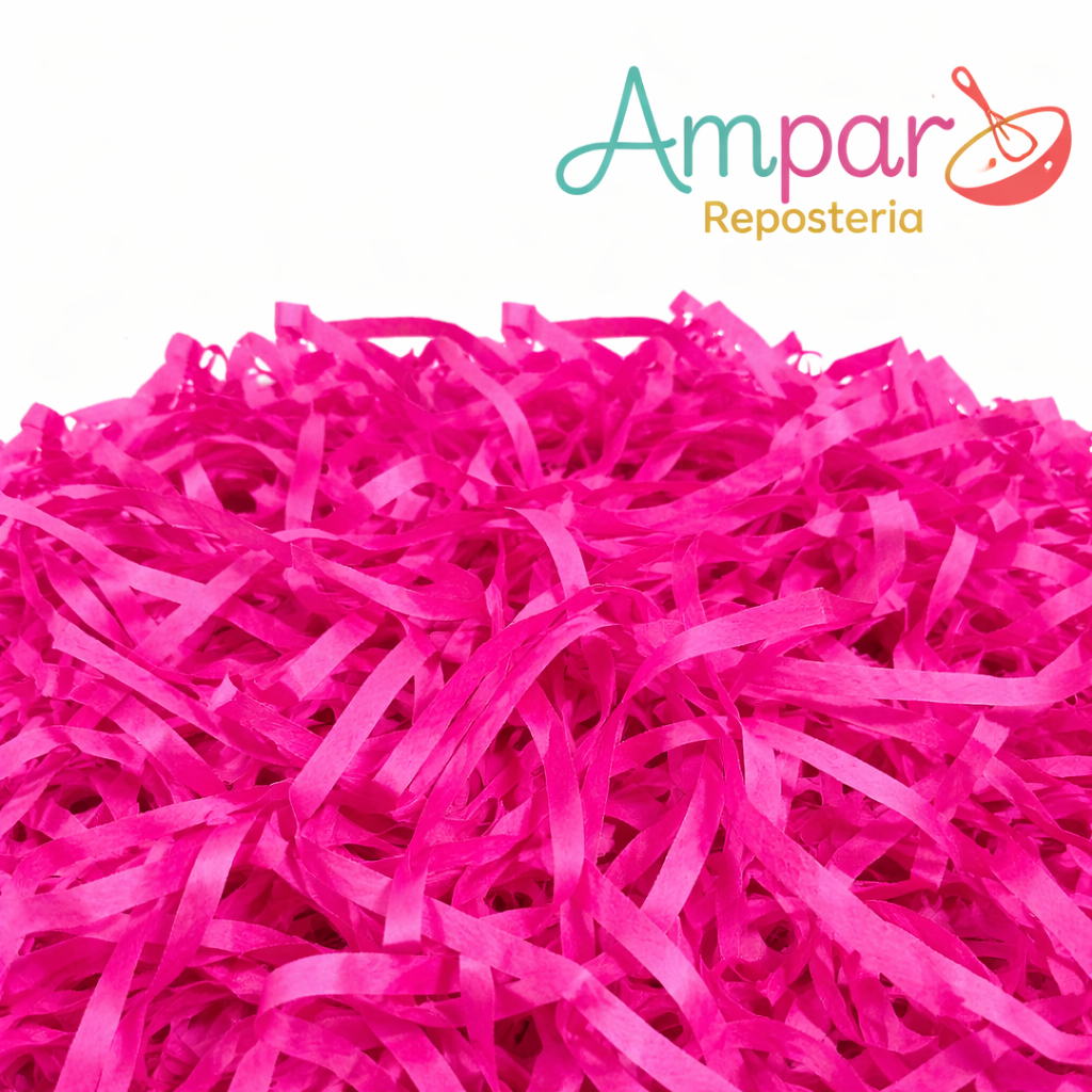 Viruta de Papel Rosado neon 100 gr.
