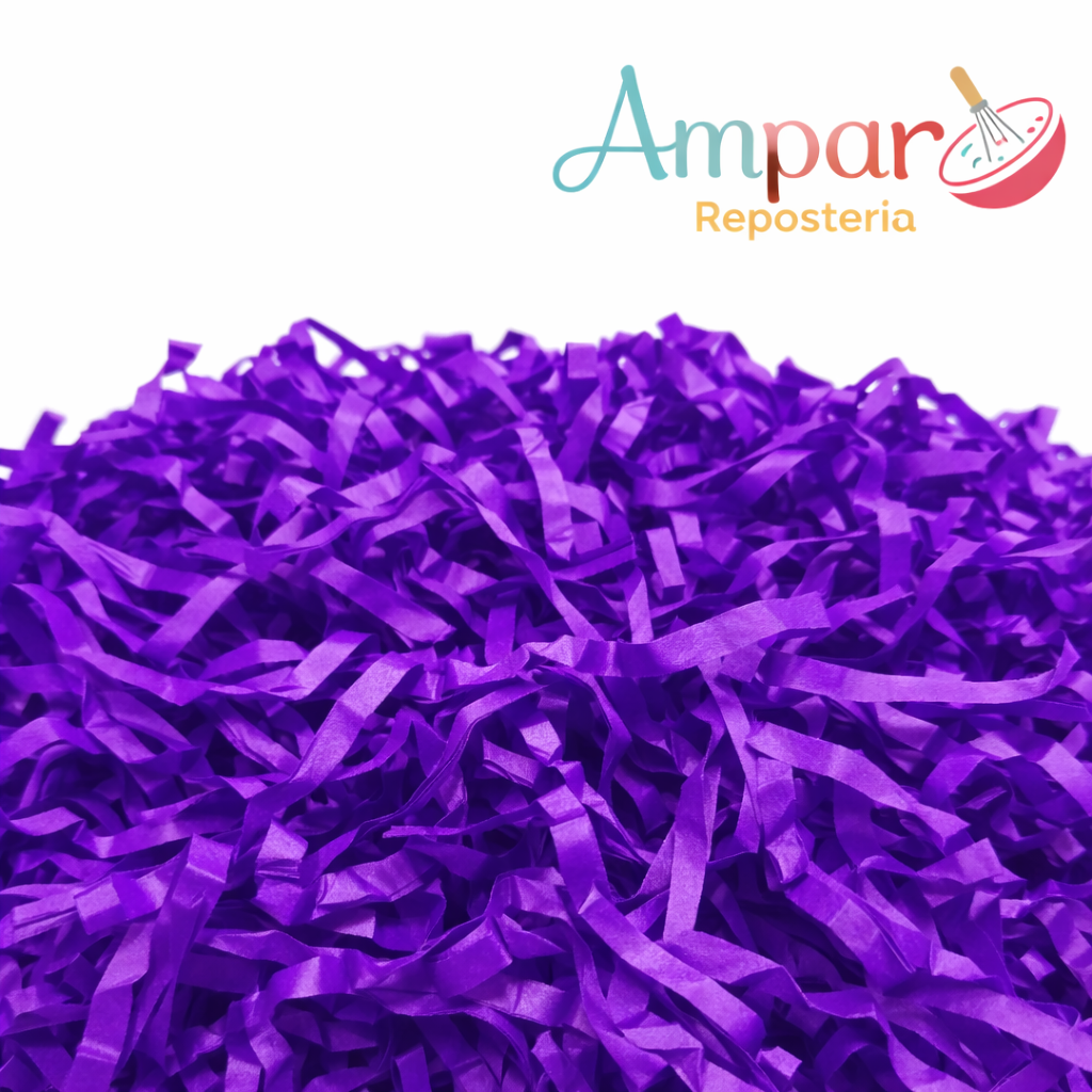 Viruta de Papel morado neon 100 gr.