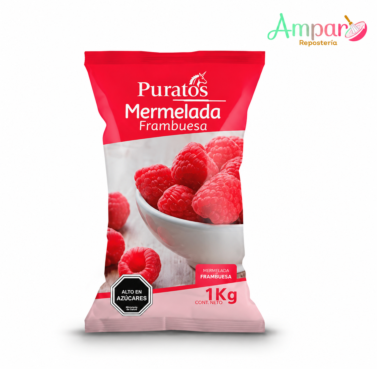 Mermelada Frambuesa Puratos 1 Kg | Relleno Premium para Tortas y Pastelería