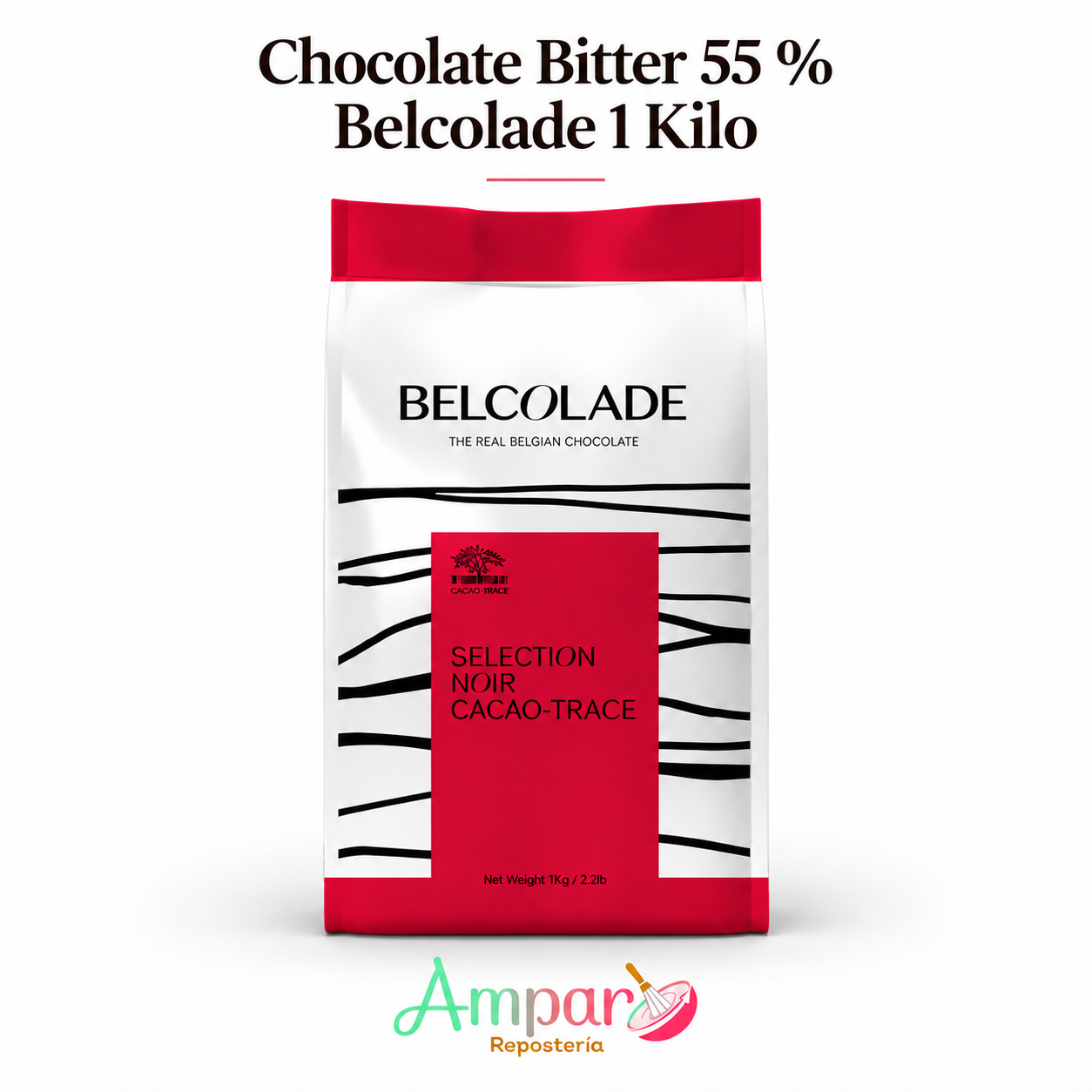 Chocolate bitter 55 % belcolade 1 kg