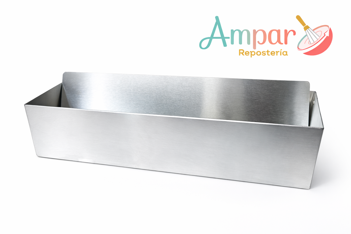 Molde rectangular Desmontable queque ingles 10 x 30 x 7 cms