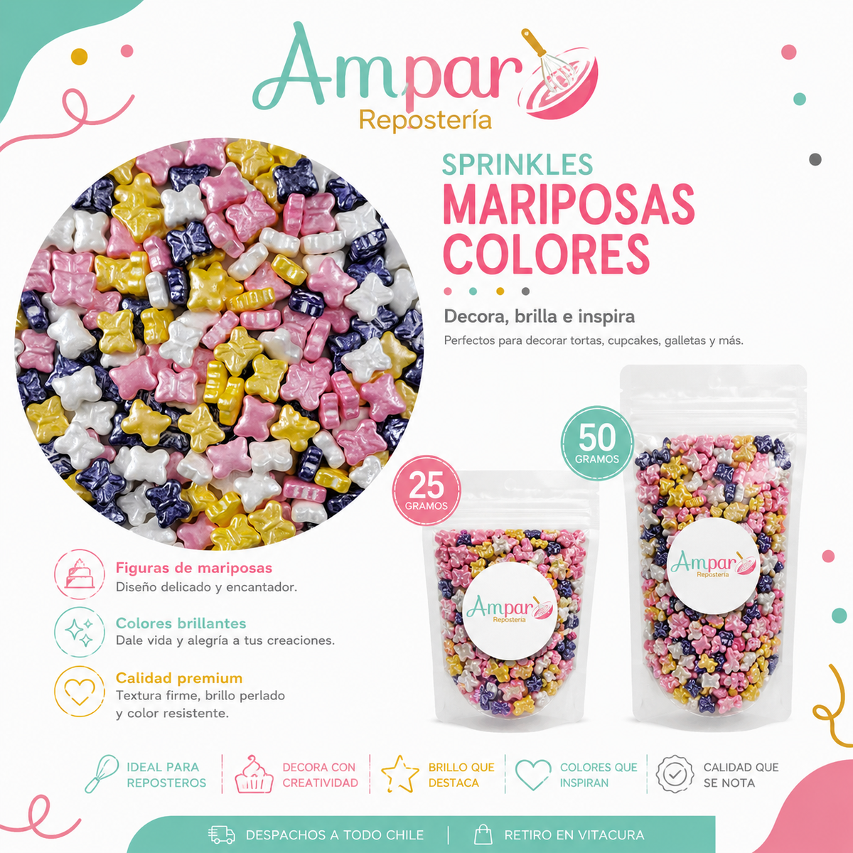 Sprinkles Mariposas Colores – Formatos