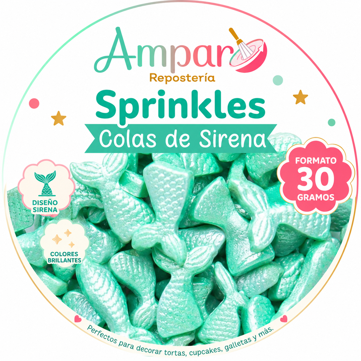 Sprinkles Cola de Sirena Verde 30 g