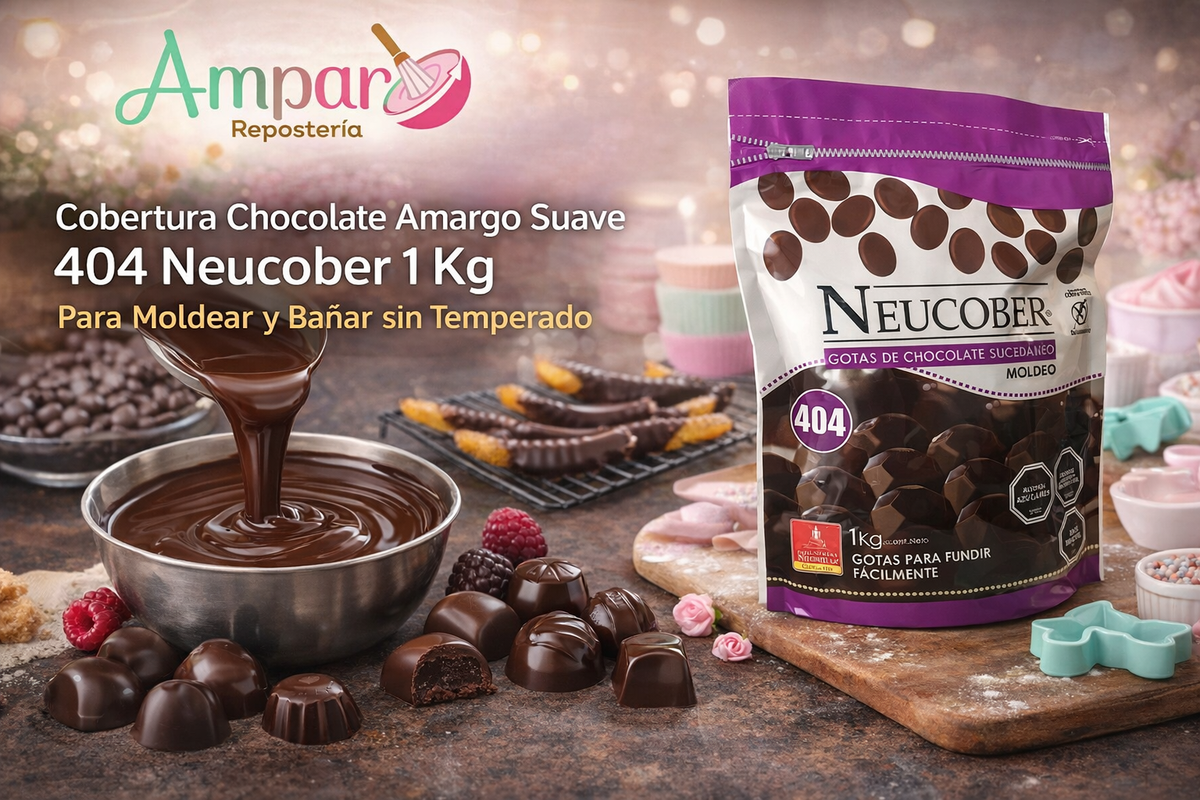 Chocolate Sucedáneo Bitter 404 Neucober para Moldeo y Baño