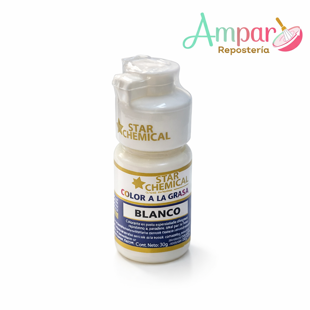 Colorante Comestible Liposoluble Star Chemical Blanco Gel 30 gr