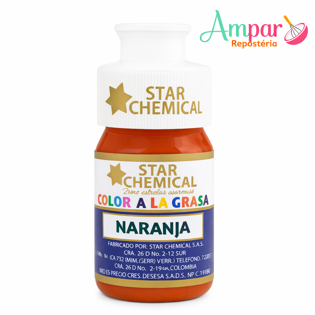 Colorante Comestible Liposoluble Star Chemical Color Naranja Gel 30 gr