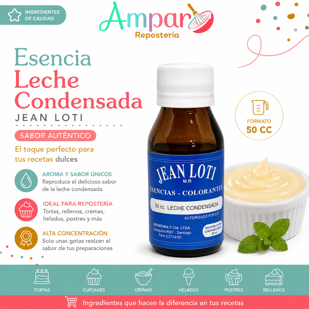 Esencia de Leche Condensada 50 cc – Jean Loti