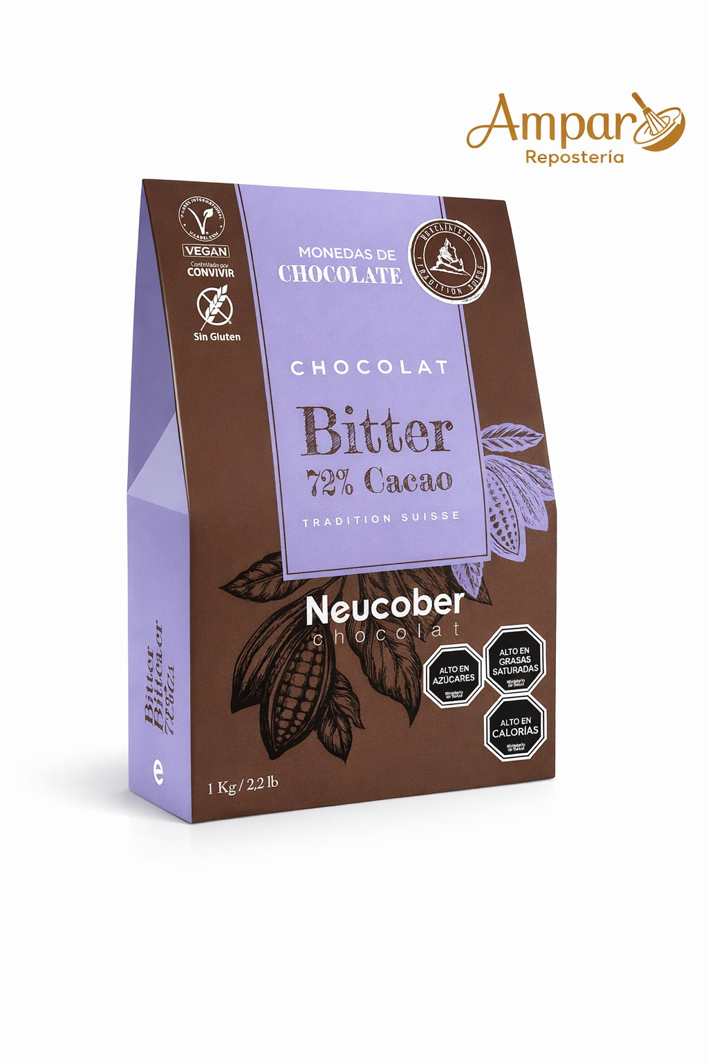 Chocolate Bitter 72% Cacao Neucober 1 kg – Monedas