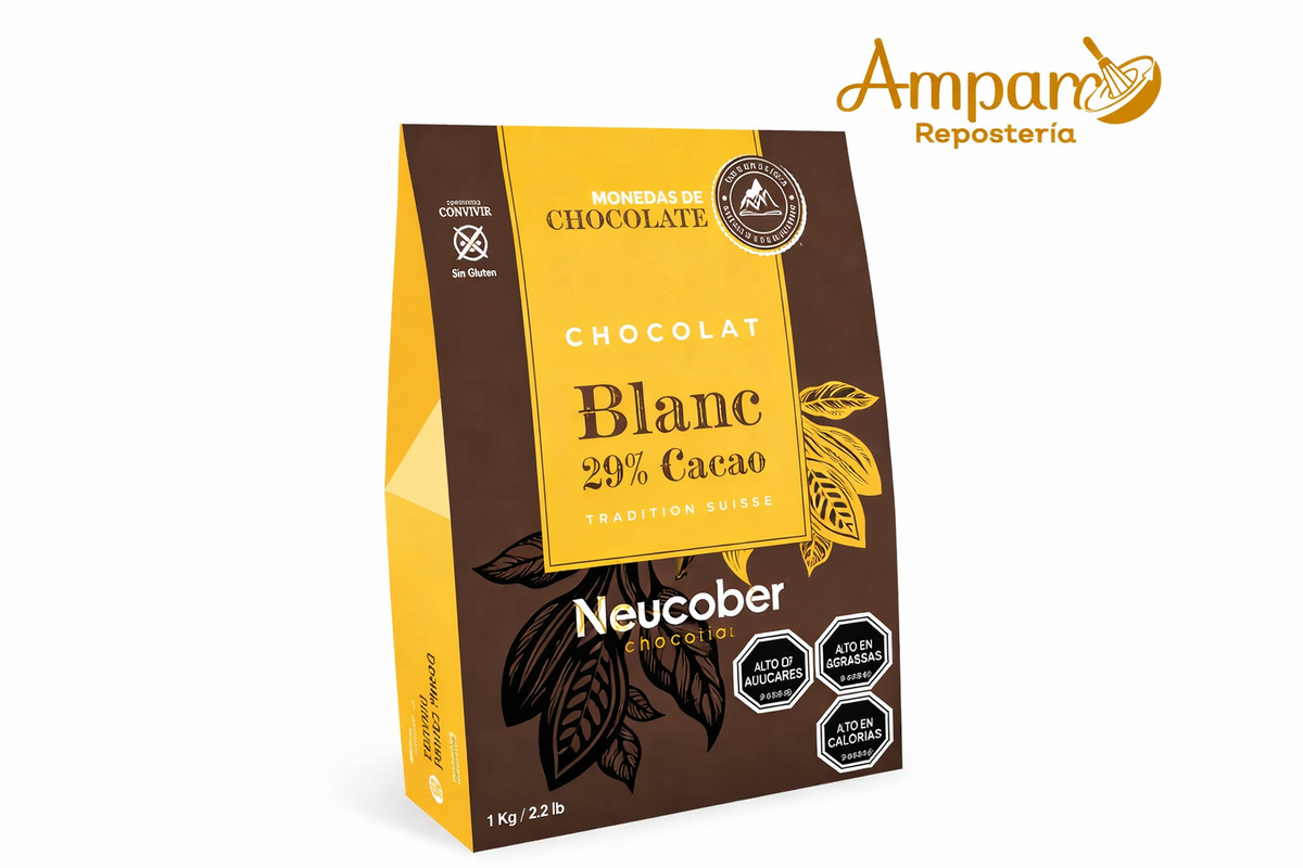 Chocolate Blanco Neucober 29% Cacao 1 Kg Monedas para Repostería