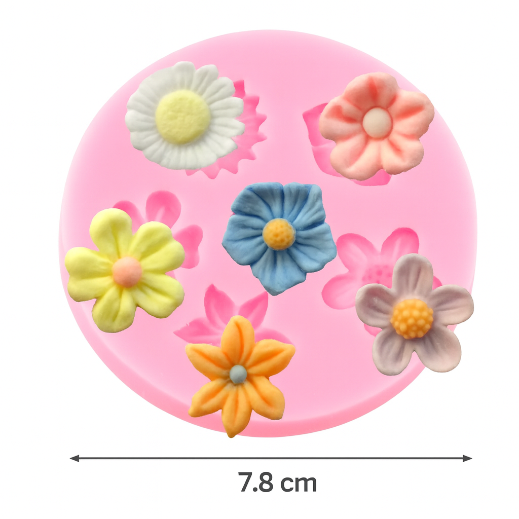 Molde silicona flores