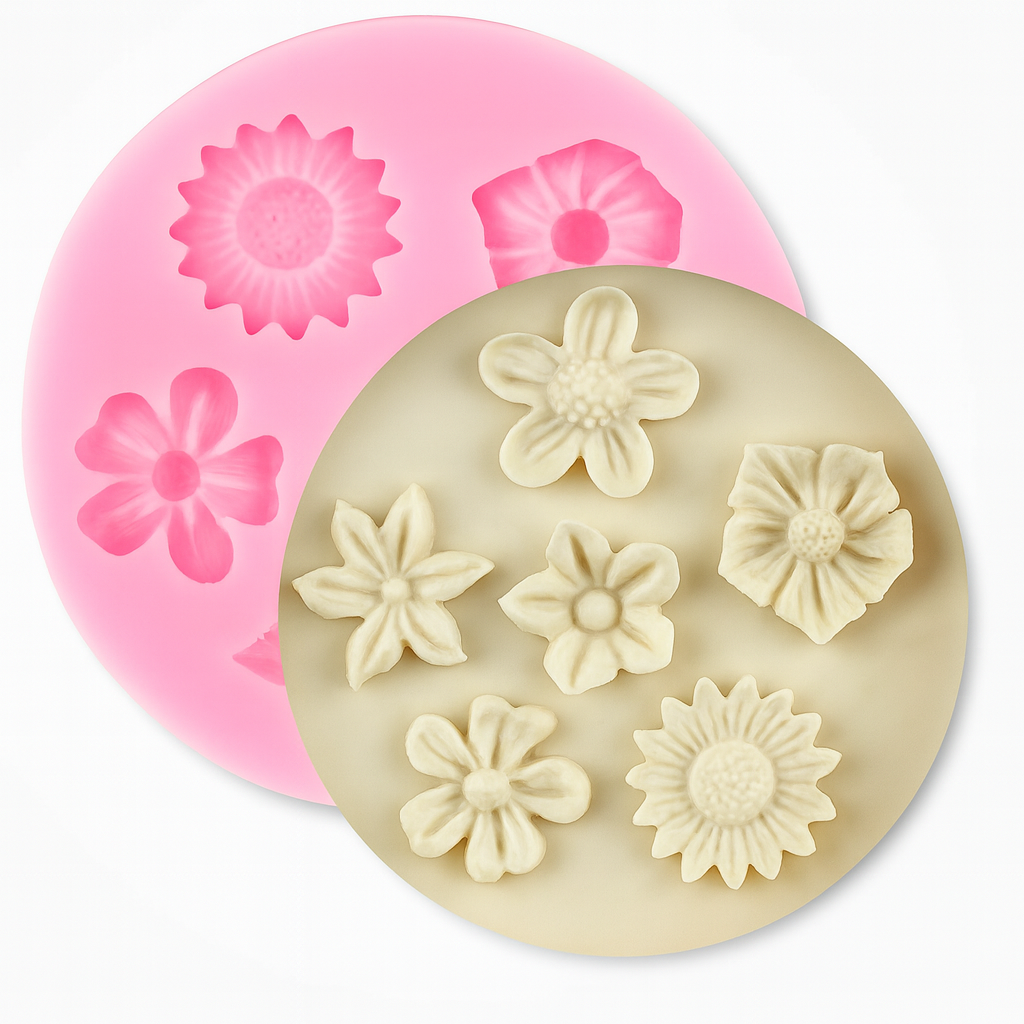 Molde silicona flores