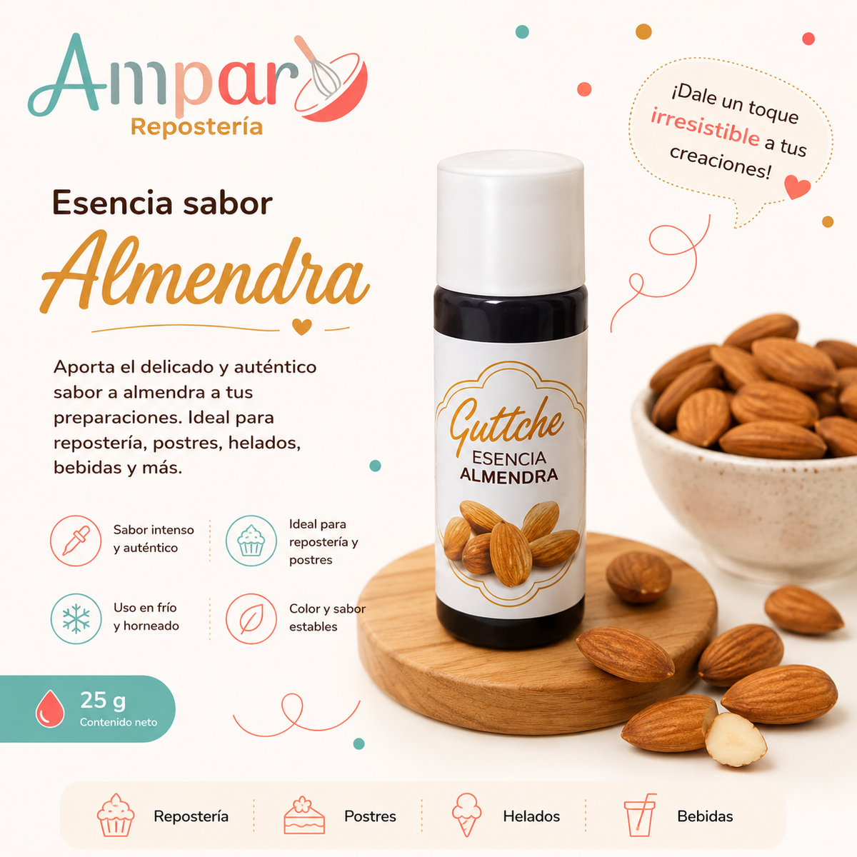 Esencia Almendra Guttche 25 gr.