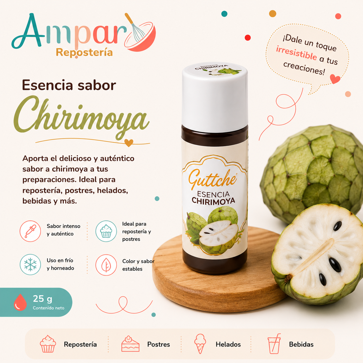 Esencia Chirimoya Guttche 25 gr.