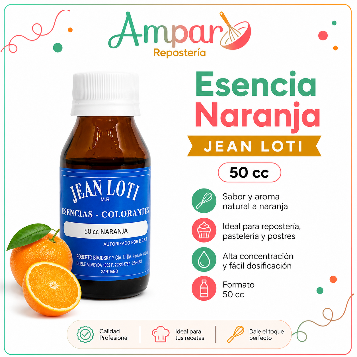 Esencia Sabor Naranja Jean Loti 50 cc