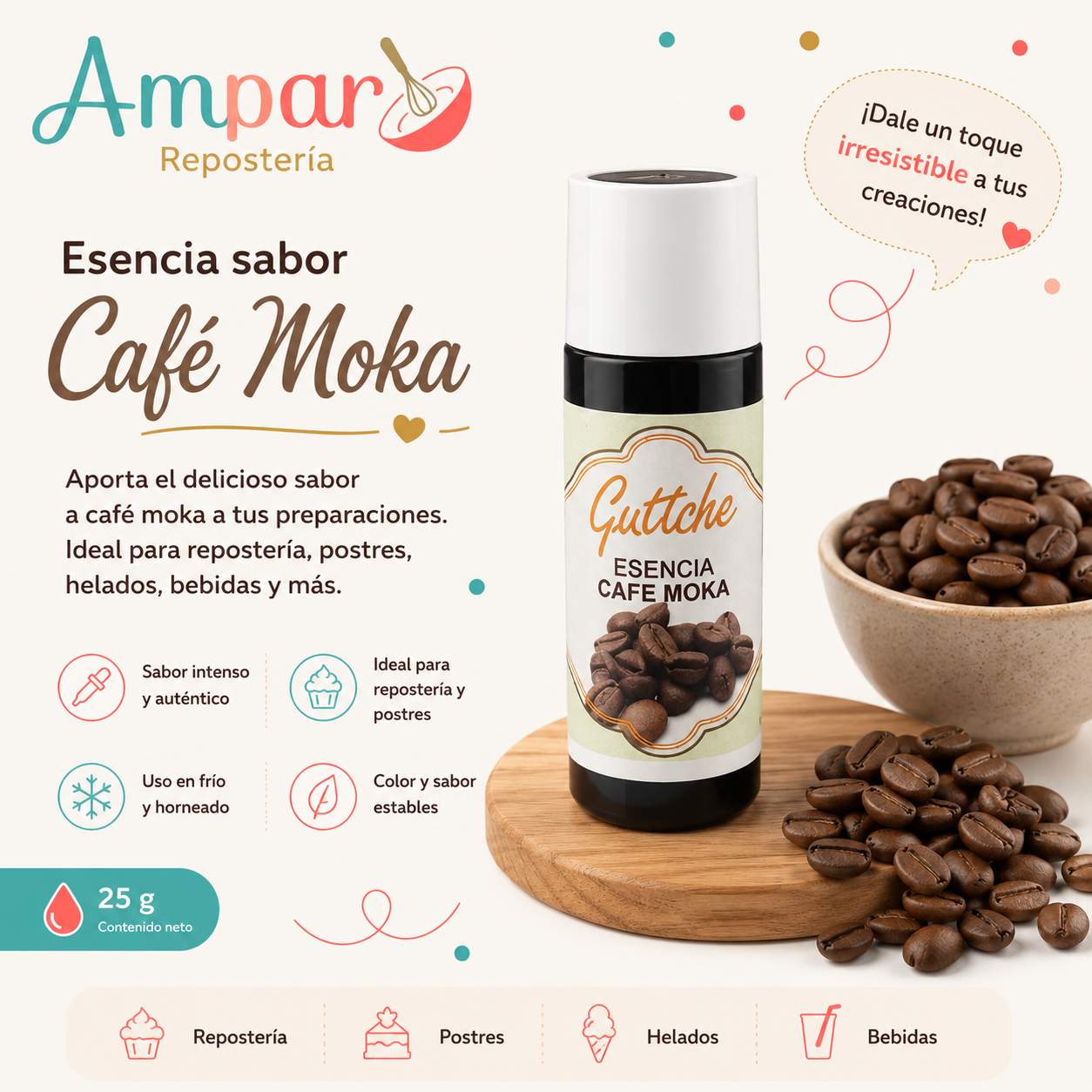 Esencia cafe moka guttche  25g