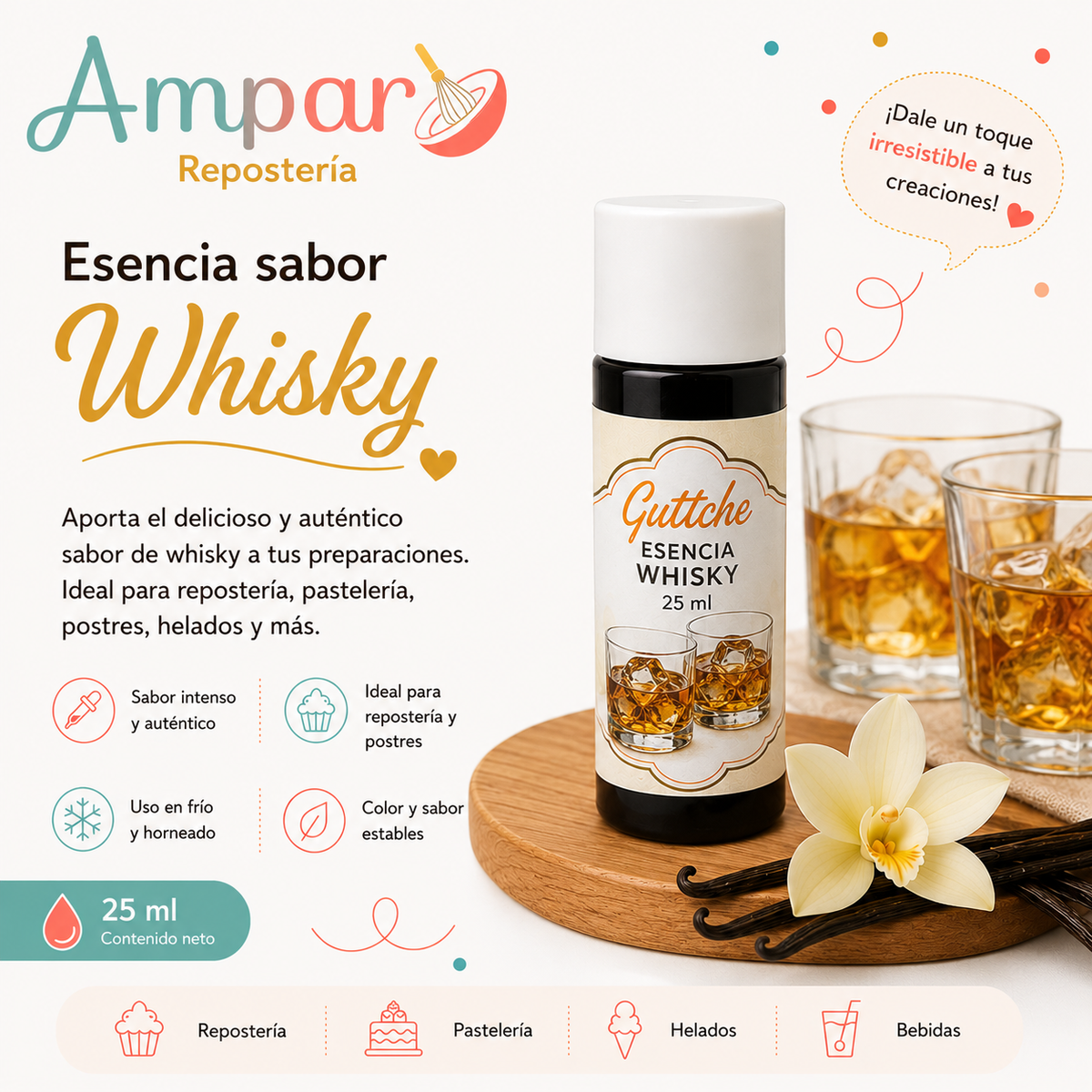 Esencia whisky guttche 25 GR.