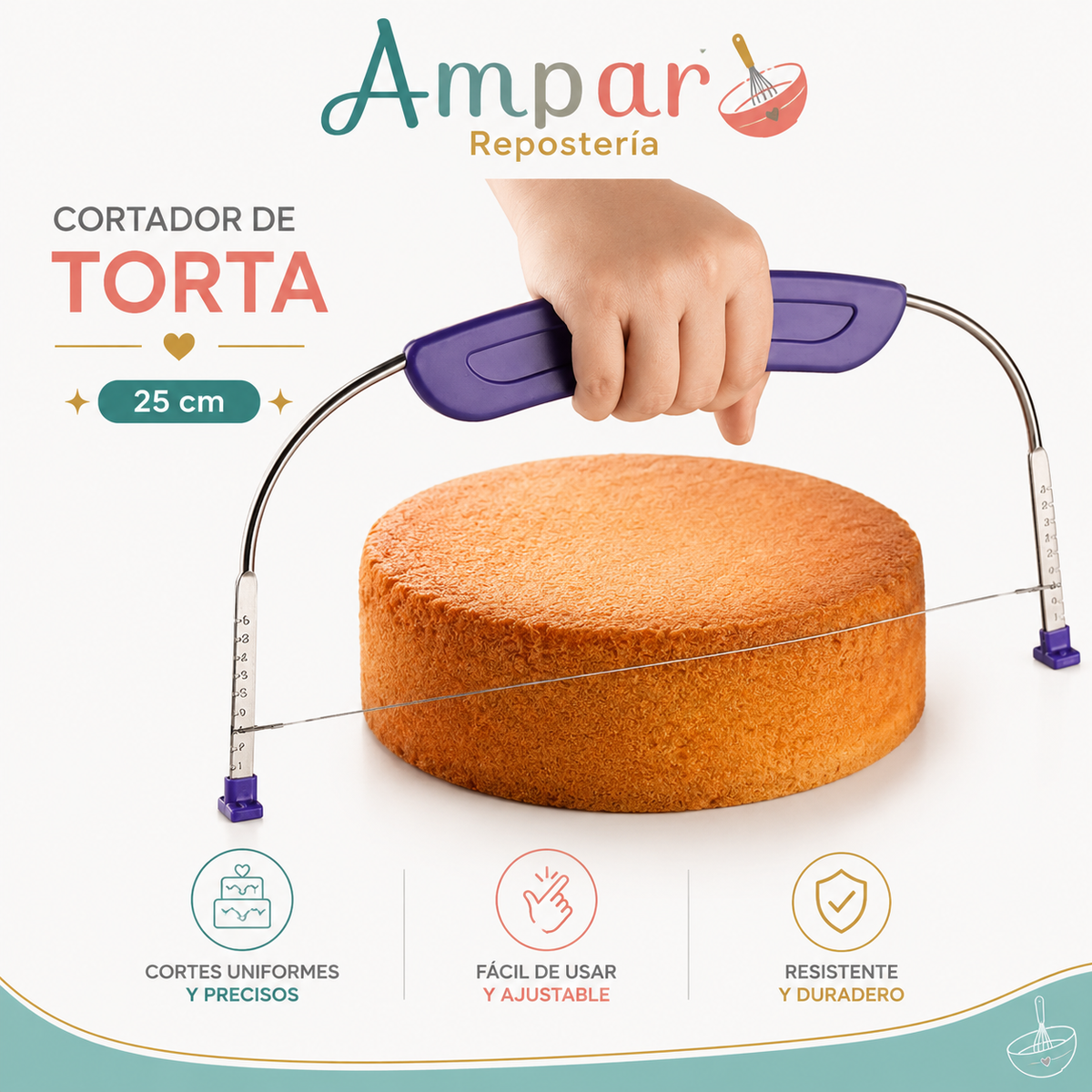 Cortador de Torta bizcocho