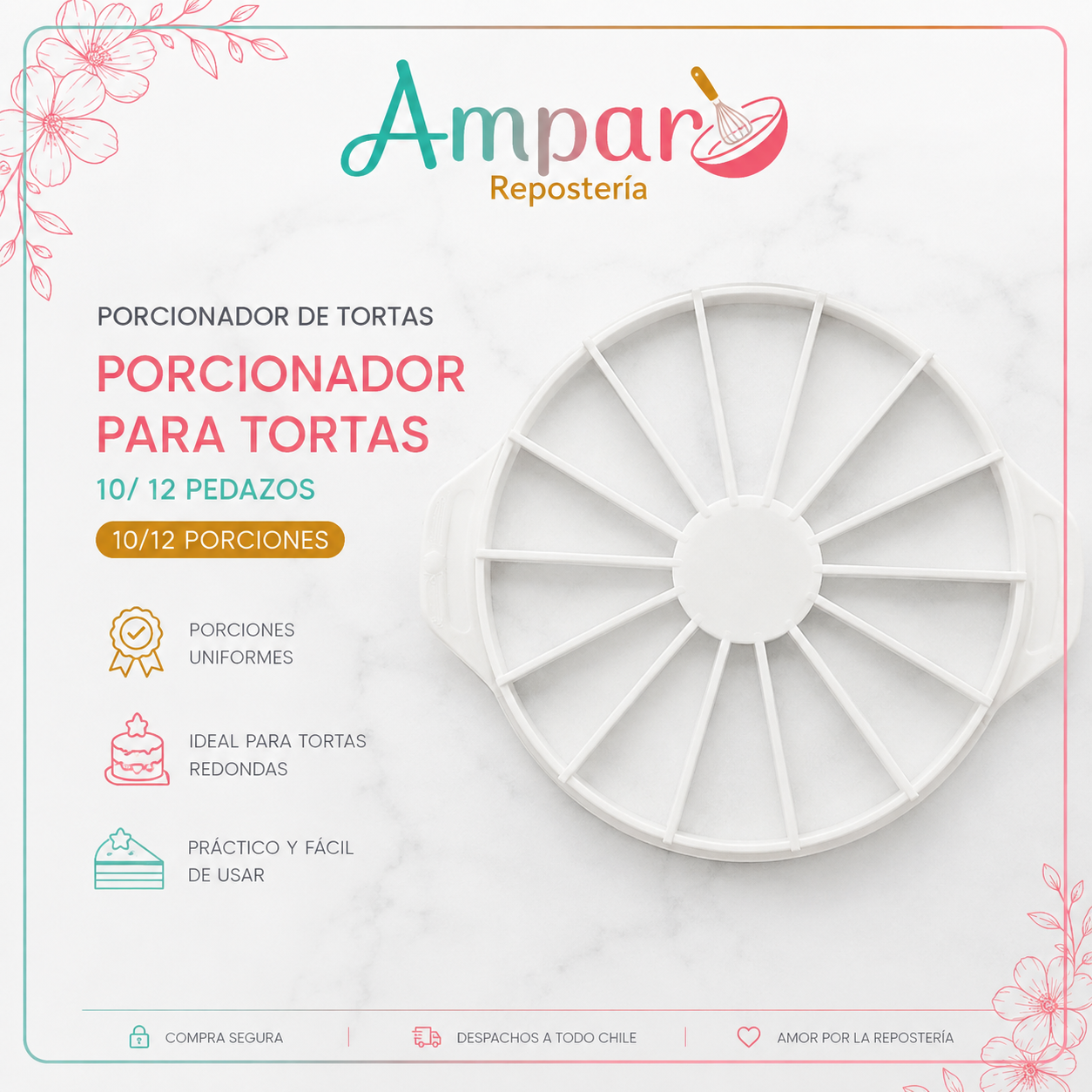 Porcionador de torta 10/12
